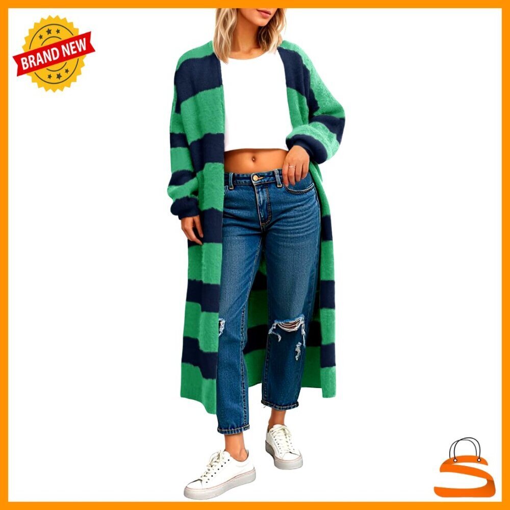 Oversized Chunky Knit Cardigan Long Sleeve Open Front Fuzzy Cozy Fall Sweater